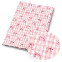1pc Pink Bow Print Fabric - 59 X 19.68 Inches (150 X 50 Cm) Pre-Cut Polyester Fabric With Sweet Checks Pattern - Suitable For DIY Sewing, Scrapbooking, Tablecloths And Crafts - Bow - View 8