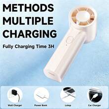 Mini Turbo 手持小風扇 2026 升級版 3 合 1 手持式 3 段風速 高速 1200mAh USB 充電 強力冷卻 大風量 房間臥室裝飾 海灘旅行 夏日度假必備 家用辦公露營徒步戶外禮物 - 多種款式 - 查看 11