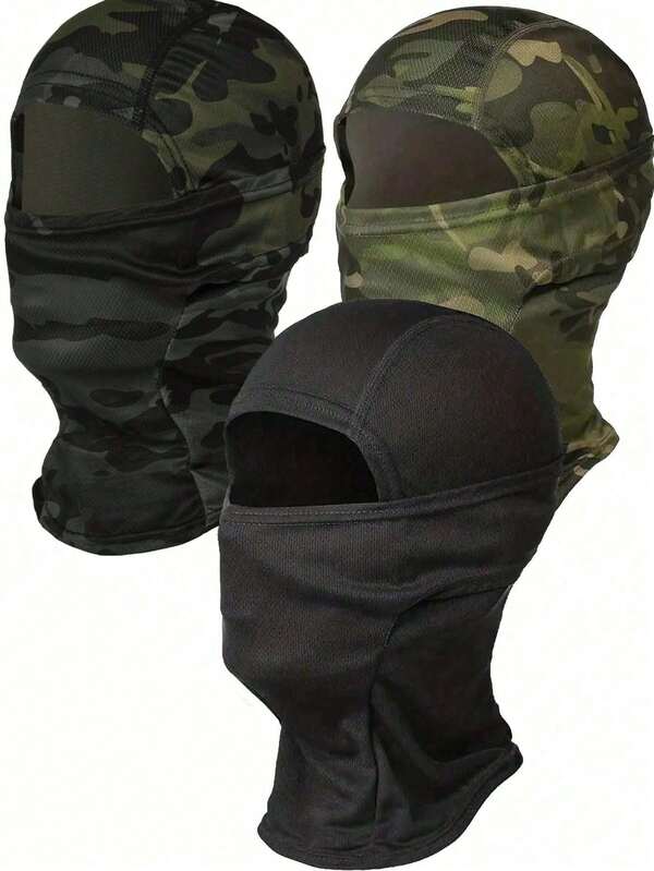 1/3Pcs Máscara de Esquí para Hombres y Mujeres, Pasamontañas Cubre Cara, Máscara Shiesty Protector UV Ligero para Motocicleta y Snowboard3Pcs Máscara de Esquí,