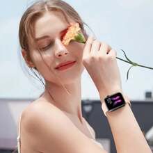 1條中性時尚休閒純色矽膠蝴蝶扣錶帶，適用於Apple Watch 38mm 40mm 41mm 45mm 46mm 44mm 42mm 49mm，柔軟舒適防水腕帶，適用於Apple Watch Series SE 8/7/6/5/4/3/2/1 替換智慧手錶錶帶配件 - 復古玫瑰 - 查看 6