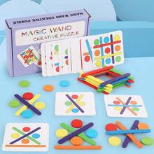 Logical Thinking Creative Puzzle And Character Puzzle Wooden Educational Toy, Children's Hands-On Assembly Set, Wooden Color Recognition, Parent-Child Interactive Game, 3+ Years Old Boys & Girls Tabletop Game, Develops Hand-Eye Coordination, Focus, Patience, Resilience, Perseverance, Calmness, Intelligence, Thinking Ability, And Imagination - Multicolor - View 14