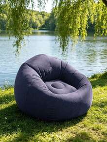 1 pieza Sofá inflable aterciopelado holgado, silla inflable tipo puff suave, adecuado para decoración del hogar y dormitorio, silla de ocio portátil, adecuada para piscina, picnic, camping, patio trasero, playa, dormitorio, relajación interior y exterior, ultra cómodo - Sofá hinchable - Ver 14