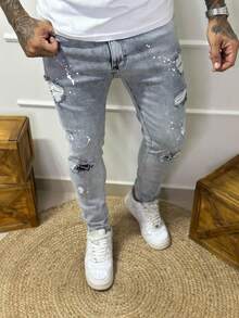 Men's Skinny Denim Pants With Elastane - JO/-06 - View 1