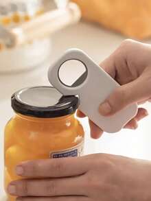 2pcs/1pc Magnetic Multi-Function Bottle Opener, 3-In-1 Bottle, Can, And Lid Opener, Suitable For Home Use, Applicable To Beer Bottles, Beverage Bottles, Beer Cans, Soda Cans And Other Bottled Drinks. Made Of Compact Plastic Material And Magnetic Structure, Perfect For Home, Camping, Party And Other Occasions. No Power Required, Durable And Long-Lasting, Ideal Kitchen Tool And Great Gift For Women, Families Or Men. - View 2