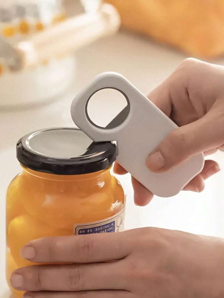 2pcs/1pc Magnetic Multi-Function Bottle Opener, 3-In-1 Bottle, Can, And Lid Opener, Suitable For Home Use, Applicable To Beer Bottles, Beverage Bottles, Beer Cans, Soda Cans And Other Bottled Drinks. Made Of Compact Plastic Material And Magnetic Structure, Perfect For Home, Camping, Party And Other Occasions. No Power Required, Durable And Long-Lasting, Ideal Kitchen Tool And Great Gift For Women, Families Or Men.