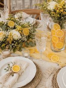 Artificial Plastic Lemon Slices, Suitable For Spring Weddings, Vase Arrangements, Home Decor, Restaurant Decor, Bedroom Decor, Holiday And Birthday Parties, Outdoor Garden Decor And Artificial Plants - Multicolor - View 3