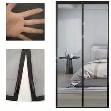 8 New Sizes Magnetic Door Curtain, Auto-Closing Mosquito Net Door Screen, Insect & Fly Proof Partition Curtain, Practical Indoor Summer Tool - Black 1pc - View 5
