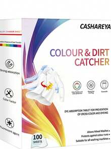 1 Caja 50 Piezas/100 Piezas Hojas Absorbentes de Color, Hojas Atrapacolor, Hojas Absorbentes de Color para Lavandería, Hojas Absorbentes de Color Anti-Sangrado, Esencial para el Hogar, Uso Comercial - Absorbente de color - Ver 10