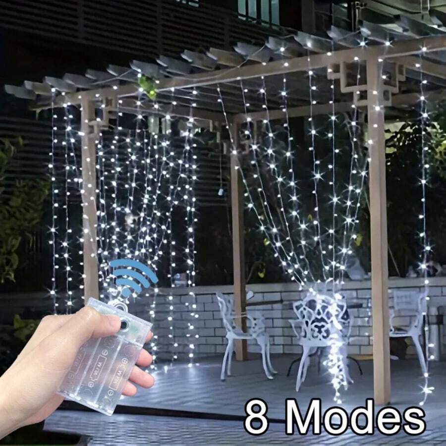 1 Stück batteriebetriebene LED-Hängelichterkette für Haus-Hintergrunddekoration, 6m/3 Meter, für Feiertagsparty, Hochzeit, Geburtstagsdekoration