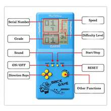 Retro Handheld Game Console, Classic Console, Screen, Nostalgic Pocket Game Machine, Puzzle Toys For Kids - A-blue - View 6