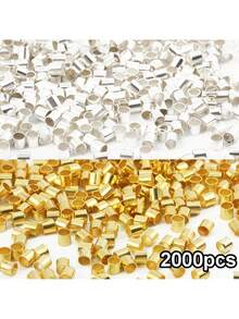 500/1000/2000pcs 2mm Spacer Beads - Durable And Versatile, Suitable For DIY Necklace And Bracelet Jewelry Making, Convenient Handmade Experience - Positioning Beads - View 11