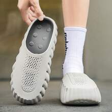 2026 New Summer Sports Slides Men's Clogs Thick Sole Women's Beach Sandals Lightweight Non-Slip Outdoor Casual Sandals - Grey - View 9