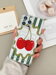 1pc Four-Corner Shockproof High Transparency Card Slot Soft Phone Case UV Printed Pattern TPU Protective Shell Compatible With 16promax Apple Galaxy S25 Ultra 14C Pixel 7 Models - Multicolor - View 2