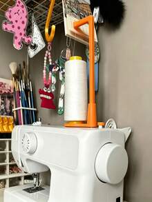 Sewing Machine Top-Mount Spool Holder - Vertical Large Spool Bracket With Anti-Tangle Thread Guide - Universal Accessory For Home Sewing Machines And Sergers - Specialized Equipment For Sewing Studios - Multicolor - View 6