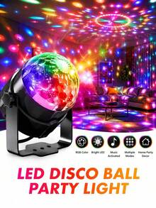 Modern Geometric USB Powered Disco Ball Light - 14 LED Colorful Gradient Crystal Magic Rotating Ball, Suitable For Living Room, Home Stage Entertainment, Space Themed Tabletop Adjustable Spotlight Lamp, No Remote Control - Multi-color light - View 11