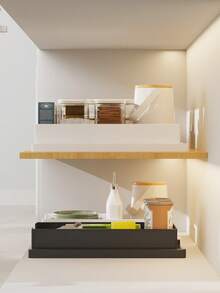 No-Drill Pull-Out Kitchen Cabinet Storage Rack, Sliding Drawer Under-Sink Organizer, Adjustable Rails, Large Capacity - Multicolor - View 5