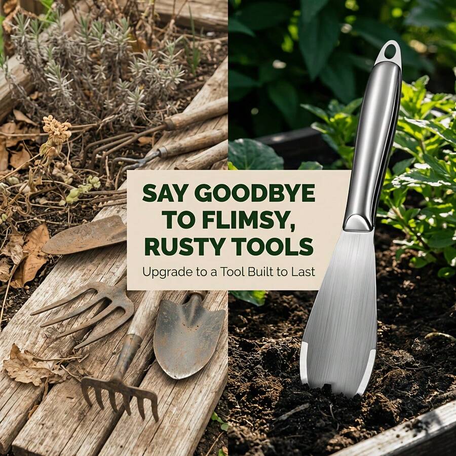 1pc Pointed/Flat-Head Garden Trowel-Easy To Clean And Featuring A Hanging Hole; Suitable For Balconies And Gardens For Digging, Loosening Soil, And Planting; Versatile For Use With Potted Plants. - Multicolor - View 1