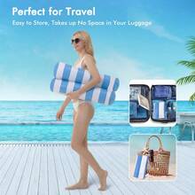 1/2pcs Inflatable Adult Water Hammock Pool Float, Foldable Floating Lounge Chair, Double Tube Inflatable Raft, Suitable For Swimming Pool Beach Vacation Water Sports, Leisure Floating Seat, Portable Pool Lounge Chair, Summer Party Travel Outdoor Entertainment And Seaside Fun - Multicolor - View 9
