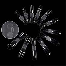 30pcs/Bag 2-In-1 Crystal Nail Extension Forms With Scale Lines, No Paper Backing - Clear - View 4