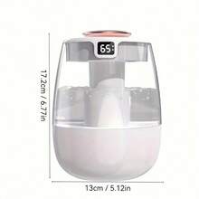 Silent Ultrasonic Humidifier With Warm Night Light, Dual Sprinklers, Water Level Display, Button Control, Maximum Water Tank Capacity Of 84.54 Ounces, Suitable For Bedrooms And Offices, No Batteries Required-Modern Design - Multicolor - View 12