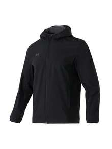 Under Armour 男士休閒梭織連帽夾克刷毛運動衫/建議訂購大一號 22600401-001 - 黑色 - 查看 7