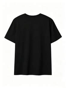 Women's T-Shirt With Sunflower Print In A Floral Heart Shape, Short Sleeves, Round Neck, Soft Lightweight Breathable Polyester Fabric, Perfect For Holidays And Modern Minimalist Streetwear. - 黑色 - 查看 3