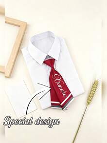1pc Customizable Text Tie, Suitable For Daily Business Casual Wear And Matching Shirts For Parties, Personalized Women'S Tie, Customized Necktie - Multicolor - View 2