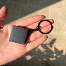 1pc-Metal Retractable Tape Measure Keychain - Compact And Durable Daily Measuring Tool. Stylish And Practical Gadget, Square Steel Ruler. Zinc Alloy Die-Cast Hardware. Measuring Tool - Multicolor - View 7
