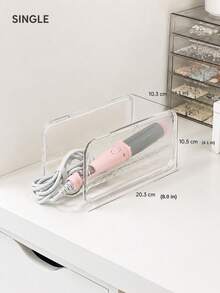 1pc PET Curling Iron Storage Rack, Stackable Hair Tool Organizer - Multicolor - View 11