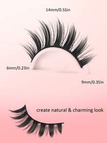 5 Pairs Of Extra-Large Devilish Manga False Eyelashes, A Cute Beginner's Eyelash Set, Super Photogenic False Eyelashes For Manga/Cosplay Eyes, Striped Eyelashes, Eyelashes, False Eyelashes - View 6