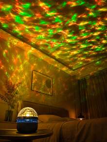 1pc LED Water Wave Projection Lamp, Dimmable Indoor Ambient Lighting, USB Powered With Remote Control, Adjustable Lighting Color, Suitable For Bedroom And Home Decor, Great Birthday And Holiday Gift - Water Ripple Projector - View 9