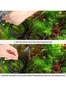 Black Fish Feeding Ring, Circular Feeder Design, No Battery Required - Black - View 4