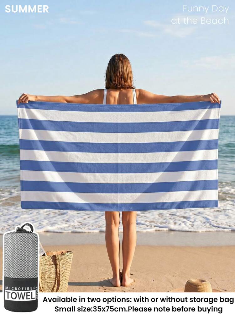 1件海灘毛巾，海灘必備，度假與浴室裝飾，超強吸水，適用於浴室、游泳、健身、瑜伽，柔軟超細纖維，輕巧便攜，防風、防曬、防沙，夏季旅行 - 彩色 - 查看 5