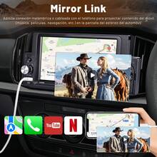 1din Touchscreen Car Stereo With CarPlay, Wireless 5.5 Inch IPS Display, Android Auto Car Audio, FM Radio, EQ, Bluetooth, USB, MirrorLink, And Camera - A - View 4