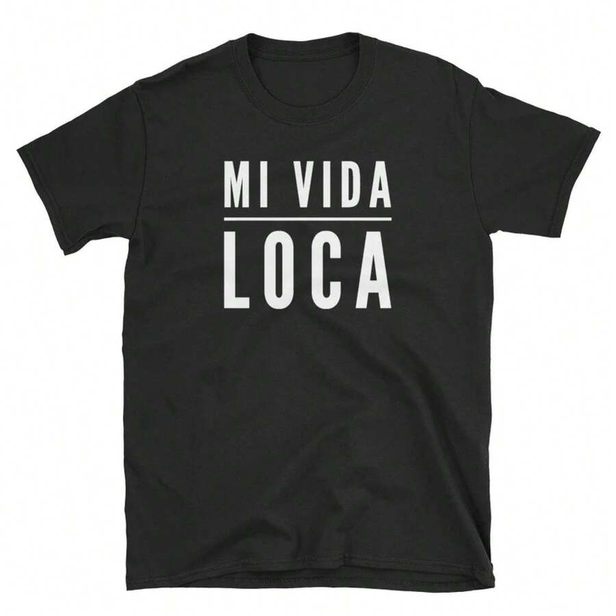 My Crazy Life T-Shirt – Unisex Graphic T-Shirt In Spanish - Black - View 1