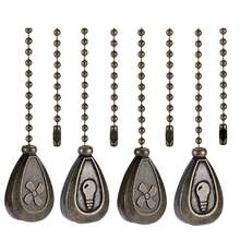 2pcs Water Drop Ceiling Fan Light Extension Pull Chain 13 Inch Decorative Fan Pull Cord Extension Vintage Bulb Fan Pull Chain Extension Ornament With DIY Connector Cuttable - Water Droplets - View 2