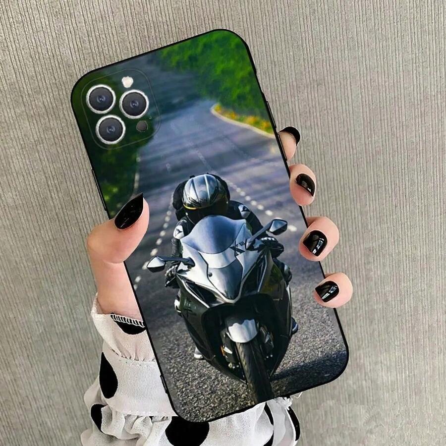 Car Phone Case For Suzuki Hayabusa GSX 1300 R, Compatible With 15, 14, 13, 12, 11, Plus, Pro Max, XS, X, XR, SE, Mini, 8, 7, Soft Black Silicone Case, Compatible With 17 Pro Max, 17 Pro, 17, 16, 16 Pro Max, 15 - Z8 - View 1