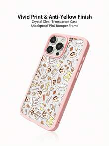 Miniso Officially Licensed Stylish Mickey Mouse Collage Embedded Anti-Fall Striped Creative Raised Camera Cartoon Protective Pattern Unique Thick Anti-Fall Protective Case Compatible With Apple Series IPhone 17 ProMax/Air, 16, 11/12/13/14 Plus/XR/7/8 Plus/15 ProMax - Pink - View 5