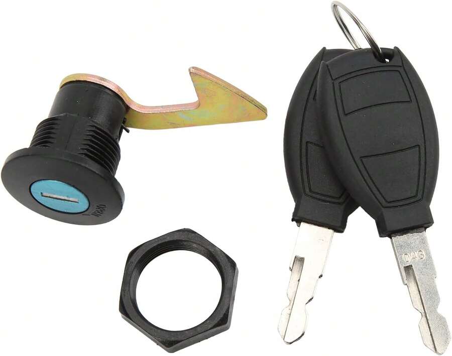 Universal Motorcycle Trunk Lock Replacement Durable Aluminum Plastic Scooter Storage Box Latch - 3 - 查看 1