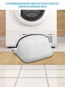 1 Pack 1/2/3/4pcs Shoes And Clothes Laundry Bags, Washing Machine Laundry Bags, Thickened Shoe Wash Mesh Bags, Home Anti-Deformation Laundry Protection Bags, Multicolor - One Size, Product Quantity 1 Pack - White - View 2