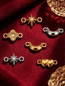 20Pcs 304 Stainless Steel 18K Gold Plated Mixed-Style Multi-Shape Double Loop Connectors DIY Handmade Jewelry AccessoriesDaily Wear - Connector - View 6