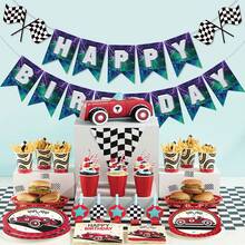 Trucks Birthday Banner For Monster Trucks Birthday Decorations Truck Off-Road Vehicles Theme Party Supplies Monster Cars Party Banner Bunting Garlands For Car Partys Decoration - View 4