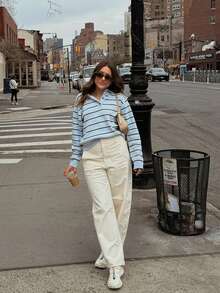 Women's New Colorblock Striped Knit Sweater, Collegiate Style For Commuting, Autumn/Winter - Multicolor - View 6