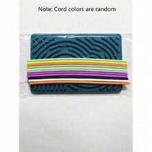 1 Set DIY Sensory Stress Relief Silicone Grip Board Toy, Silicone Twist Rope Activity Stress Relief Board, Silicone Sensory Activity Board Stress Relief Toy - Multicolor - View 7