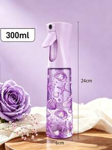 Starfish Shell Pattern PET Material Refillable Travel Spray Bottle, Professional High Pressure Atomization Spray Bottle, 200/300ml High Pressure Continuous Automatic Airless Fine Mist Sprayer, Hair Styling Tool, Hair Care Product, Accessory, Travel Essential - Multicolor - View 6