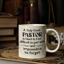 Regalos para pastores, regalos para pastores hombres, una taza de café con la frase "Un pastor verdaderamente grande es difícil de encontrar", regalos de agradecimiento para pastores, taza para pastores, regalo de cumpleaños para pastores, regalos para pastores, 11 oz - Multicolor - Ver 10