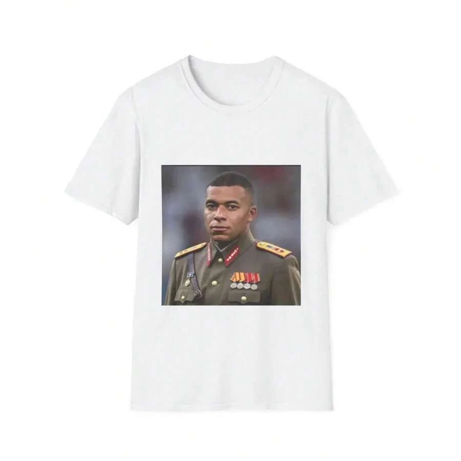 Funny Graphic T-Shirt Of With AI | Football Player Humor - White - View 1