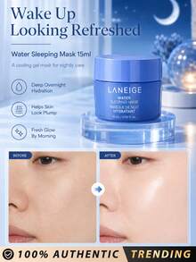 Laneige [Mini] Water Sleeping Mask 15ml / A Korean overnight mask to deeply hydrate and recharge your skin’s glow overnight. The lightweight, refreshing gel formula gently cools & seals in deep hydration that's light formula gently cools & seals in deep hydration that's light on the . - Water Sleep Mask 15ml - 查看 8