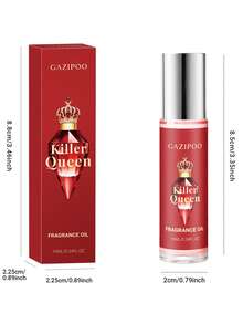 Aceite de Perfume Killer Queen Crown Ruby Rollerball para Mujeres, Fragancia de Lujo Cálida Oriental Frutal Floral de Larga Duración, Perfume Rollerball Portátil de Bolsillo, Regalo Elegante para Mujeres en Citas Nocturnas, Fiestas, Cumpleaños y Viajes 10ml 0.34OZ - Fragancia floral y frutal - Ver 5
