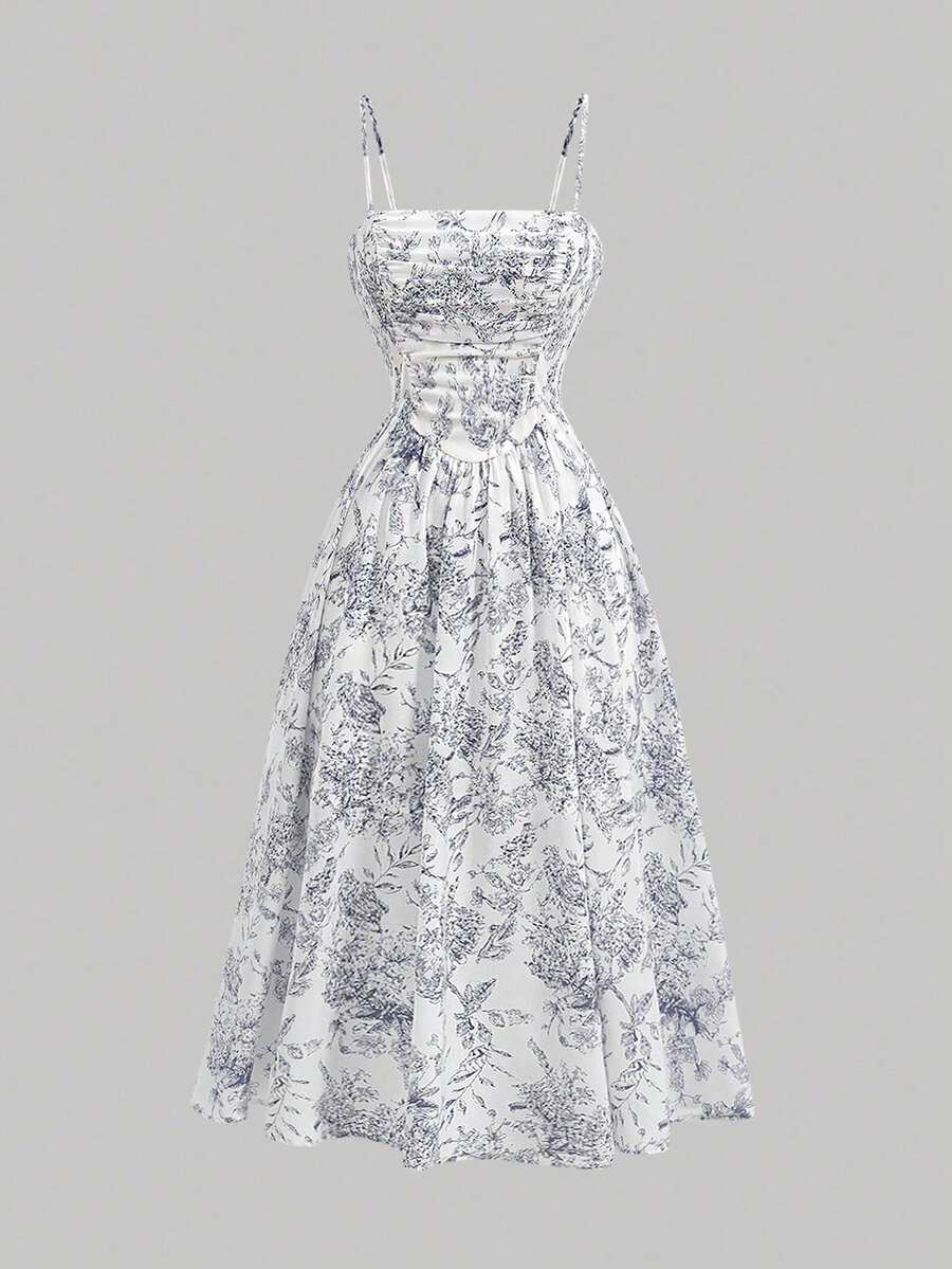 Lucid Solid Ruched Cami Dress, Pastel Dresses For Women - White - View 1